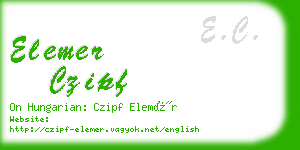 elemer czipf business card